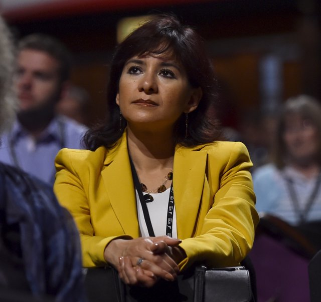 Laura Alvarez, wife of Britain's leader of the opposition Labour Party, Jeremy C