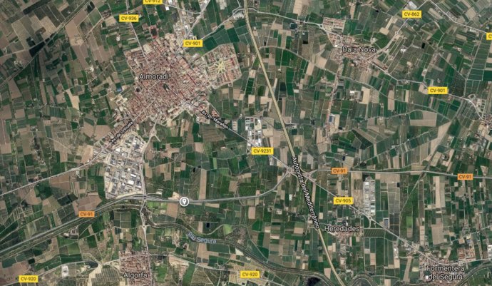 CV-91 a su paso por Almoradí