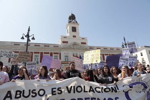 Manifestación en Madrid para protestar por la sentencia de La Manada