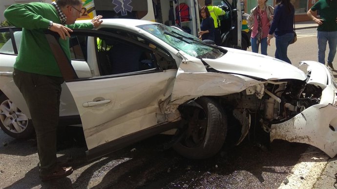 Estado del vehículo en el accidente del pasado 25 de abril en Mérida