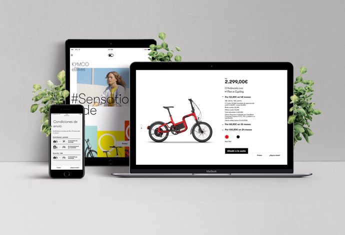 Nueva web de venta de e-bikes de Kymco