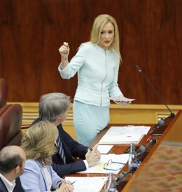 Cristina Cifuentes interviene en la Asamblea de Madrid