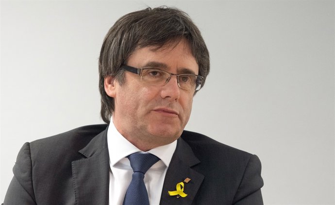  Carles Puigdemont ofereix una roda de premsa a Berlín