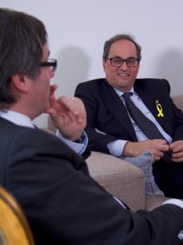 Quim Torra y Carles Puigdemont (JxCat)