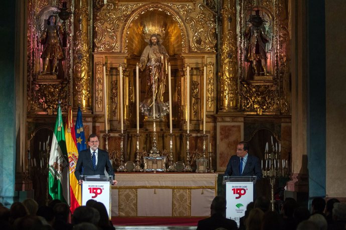 Rajoy durante el coloquio en el oratorio San Felipe Neri de Cádiz