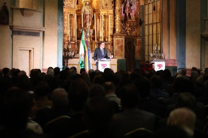 Mariano Rajoy, durant la seva conferència a Cadis