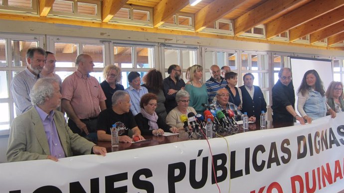 Los movimientos de pensionistas en una rueda de prensa en Bilbao