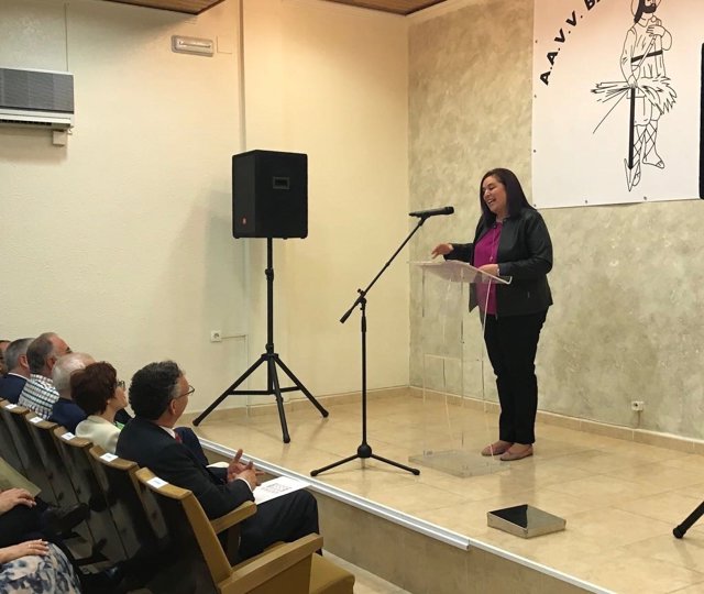 Begoña García, durante el pregón de las fiestas