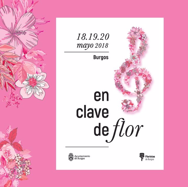 Cartel de la Fiesta de las Flores de Burgos 12-5-2018