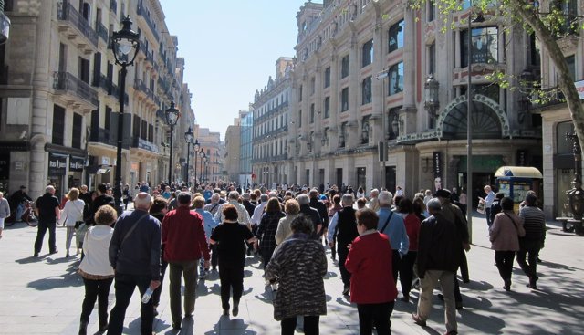 Turistas en Barcelona