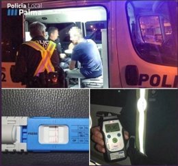 La Policía Local de Palma detiene a un conductor que da positivo en drogas 