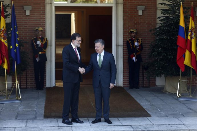 Mariano Rajoy y el presidente de Colombia, Juan Manuel Santos