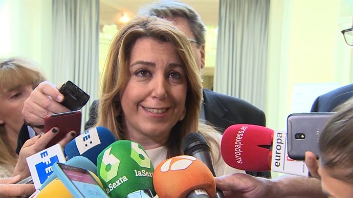 Susana Díaz en un esmorzar informatiu