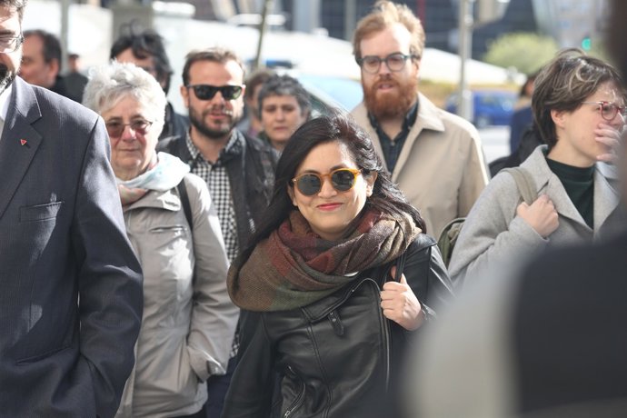 La edil de Ahora Madrid Rommy Arce llega a los juzgados de Madrid para declarar