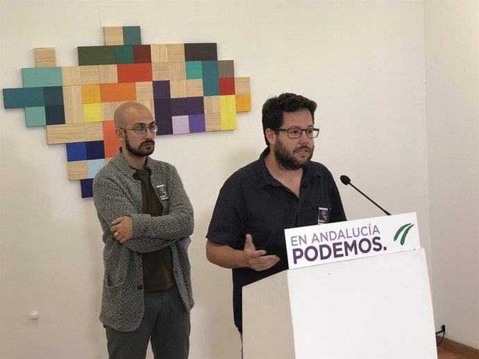 Secretario de Juventud de Podemos Andalucía, José Ignacio García, con Ganfornina