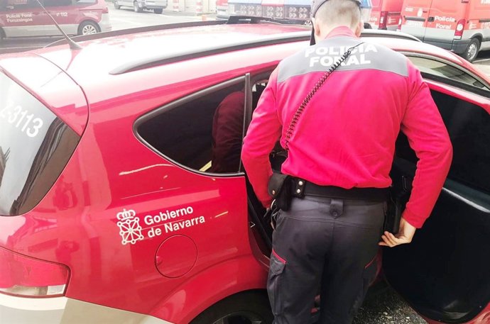 Llegada de los detenidos a los calabozos de Pamplona.