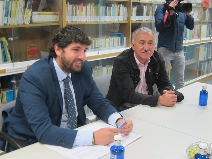 López Miras y Álvarez, durante su reunión en Murcia