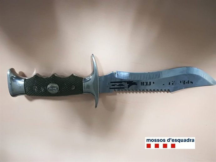Matxet usat per un atracador de Rubí (Barcelona) detingut pels Mossos