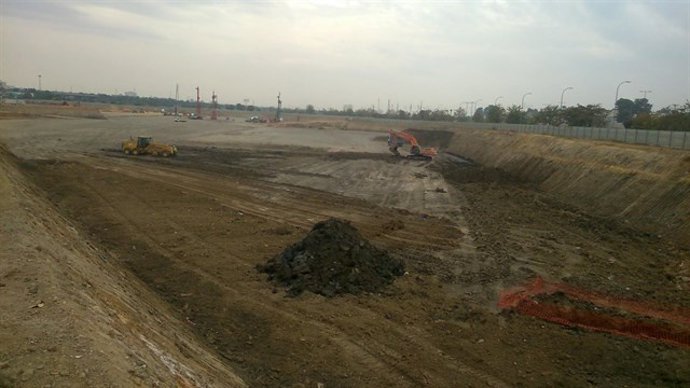 Obras del centro comercial Palmas Altas