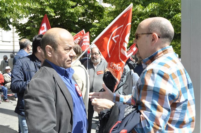 Secretarios generales en Aragón de UGT y CCOO, Daniel Alastuey y Manuel Pina