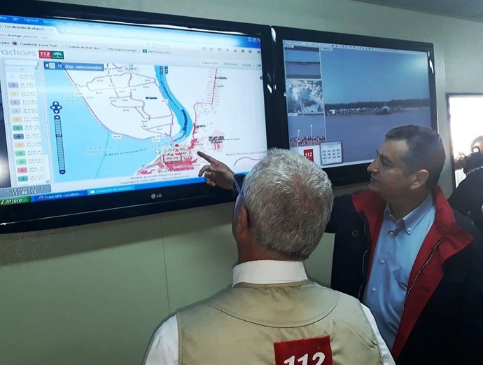 Sanz en el dispositivo del Rocío