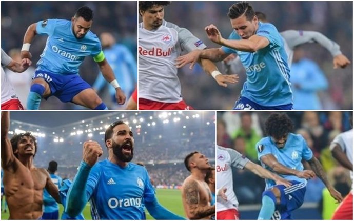 Montaje con los mejores jugadores del Olympique Marsella