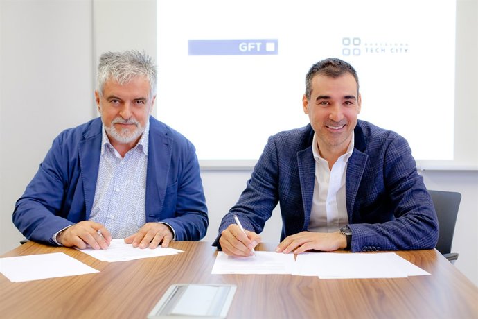 Carlos Eres (GFT) i Miguel Vicente (Barcelona Tech City)