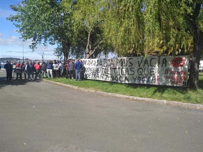 Protesta de mariscadores de Barallobre