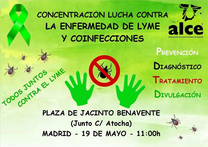 Concentración de los afectados de Lyme en Madrid