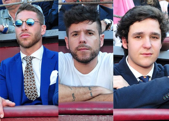 Sergio Ramos, Palo López y Froilán en los Toros