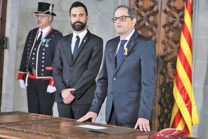 El president Quim Torra i el president del Parlament R.Torrent