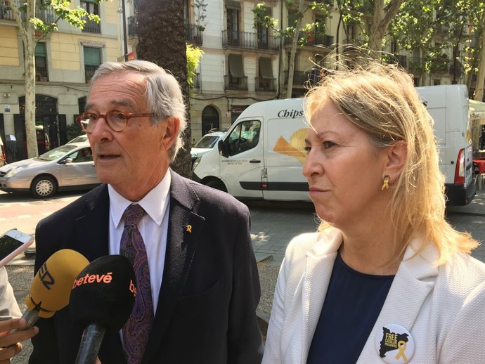 Xavier Trias i Neus Munté en una roda de premsa junts en el Raval