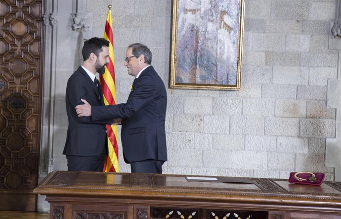 Quim Torra pren possessió del càrrec en el va salar Verge de Montserrat