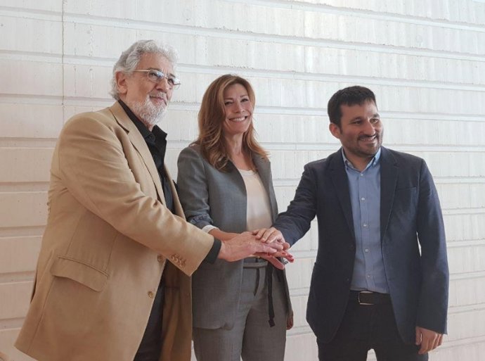 Plácido Domingo, Susana Lloret y Vicent Marzà
