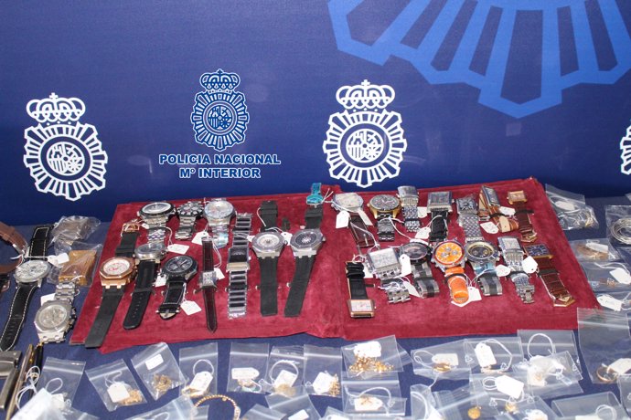 Objetos intervenidos por Policía Nacional