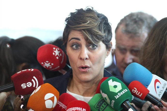 Lorena Ruiz-Huerta hace declaraciones antes del pleno de investidura de Garrido