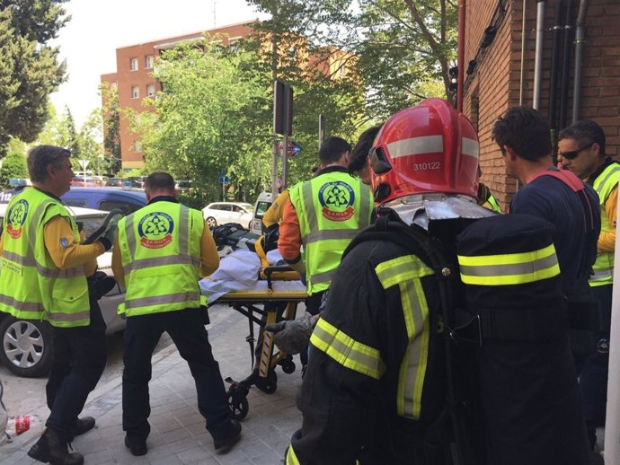 Intervención de los sanitarios del Samur