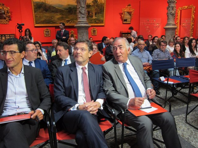 El ministro Rafael Catalá, esta tarde en Ibercaja Patio de la Infanta