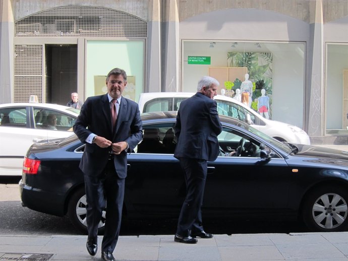El ministro de Justicia, Rafael Catalá, a su llegada al Patio de la Infanta