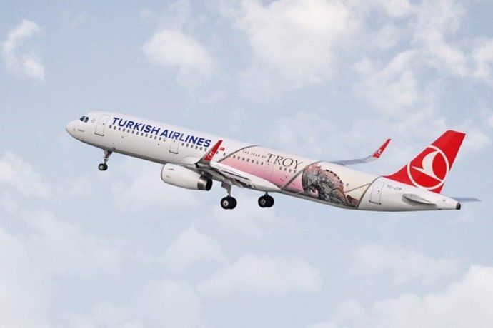 Avión temático de Troya de Turkish Airlines