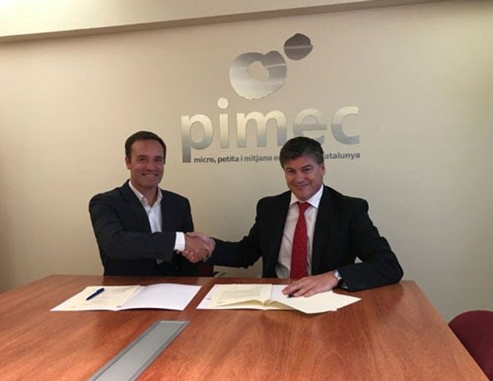 Rubèn Bonet (IP Europe) i Antoni Cañete (Pimec)