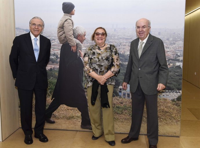 Isidre Fainé, Diana Garrigosa i Jordi Camí