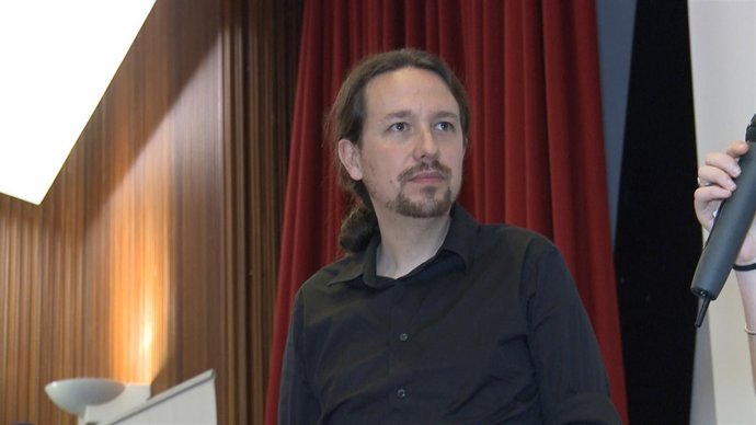 Pablo Iglesias en la Facultad de Geografía de la Universitat de València