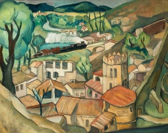 La obra 'Girona. Torre i absis de Sant Pere Galligants'