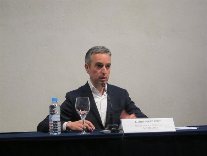 Pérez Pont en rueda de prensa. Archivo