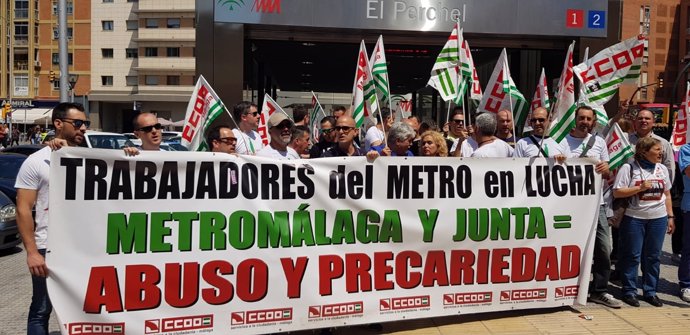 Paro trabajadores del metro de Málaga 