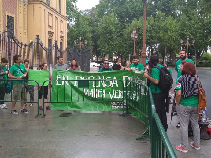 Interinos ante las puertas de San Telmo