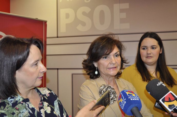 Carmen Calvo, Natalia Salvo y María Jesús Asensio (PSOE). 