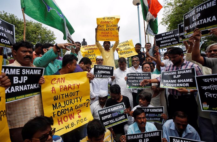 Protestas en Karnataka (India) contra Narendra Modi