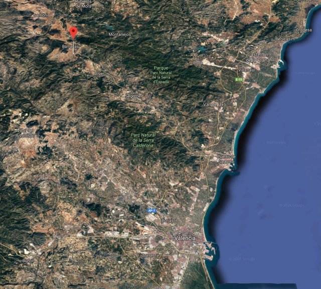 Localización de Barracas (Castellón)